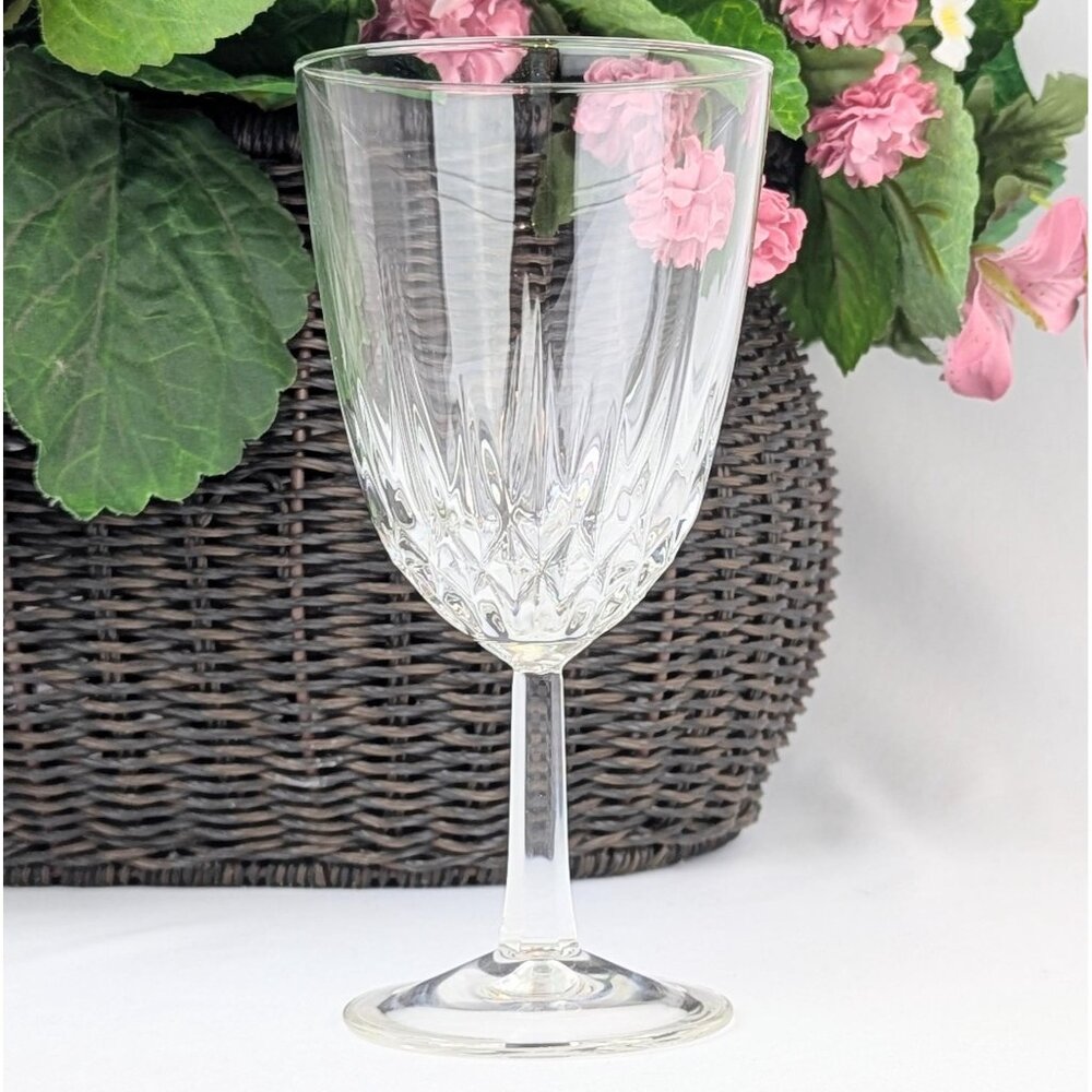 Cristal D’Arques Diamant Water Goblet France Blown Glass French Crystal Stemware